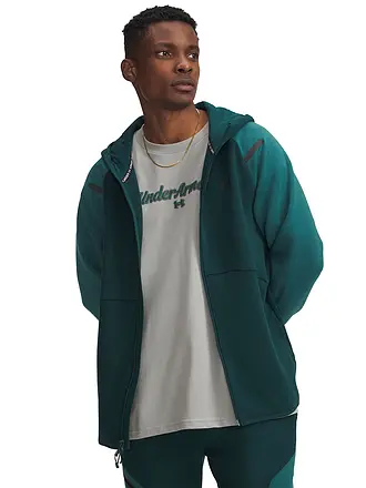 UNDER ARMOUR | Felpa con cappuccio da uomo UA Unstoppable | dunkelgrün